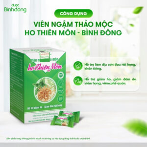 Viên ngậm thảo mộc ho Thiên Môn - Dược Bình Đông (Hộp 50 viên)