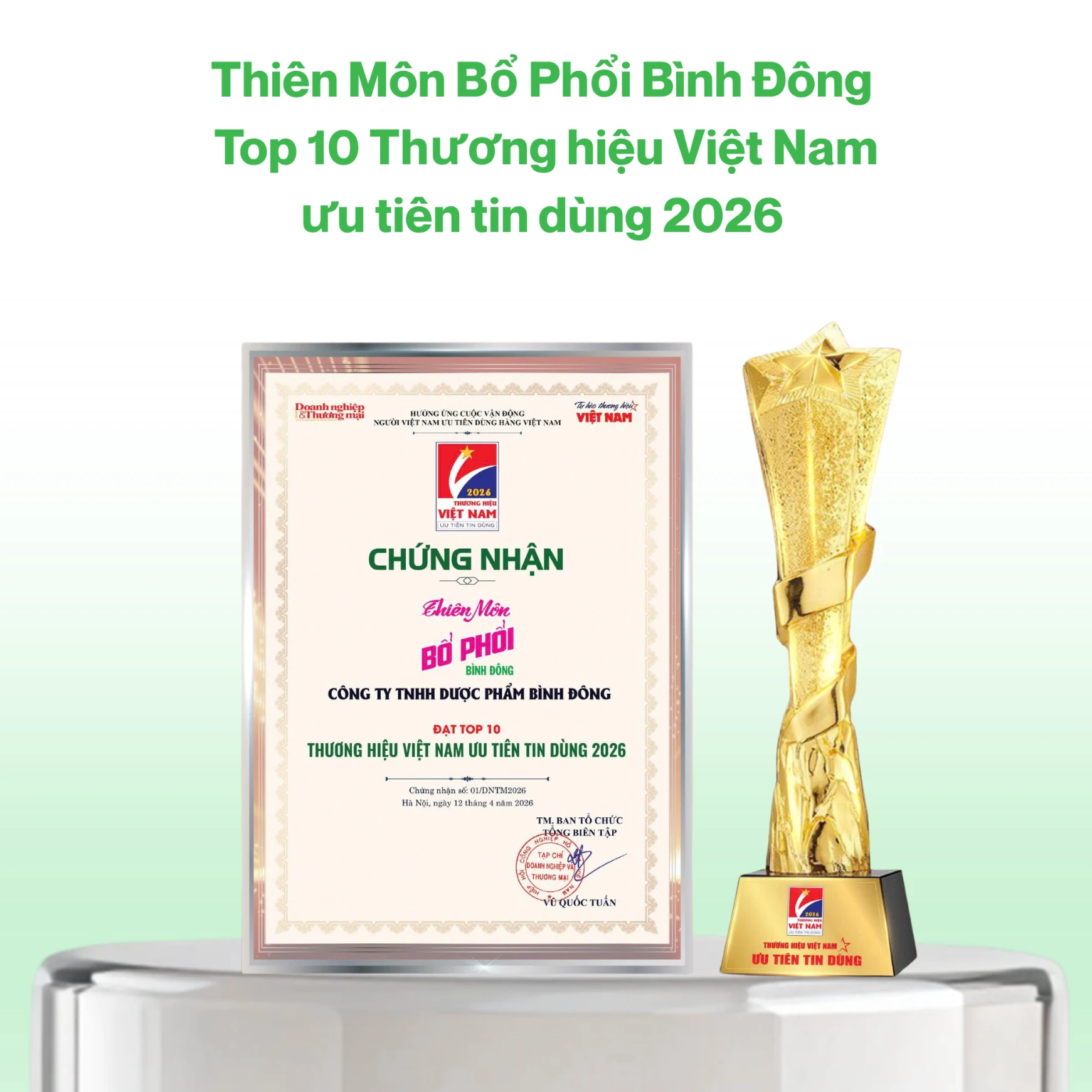 Top 10 Thương Hiệu Việt Nam Ưu Tiên Tin Dùng 2026