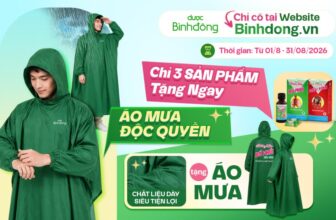 CHỈ TỪ 3 SẢN PHẨM, TẶNG NGAY ÁO MƯA ĐỘC QUYỀN