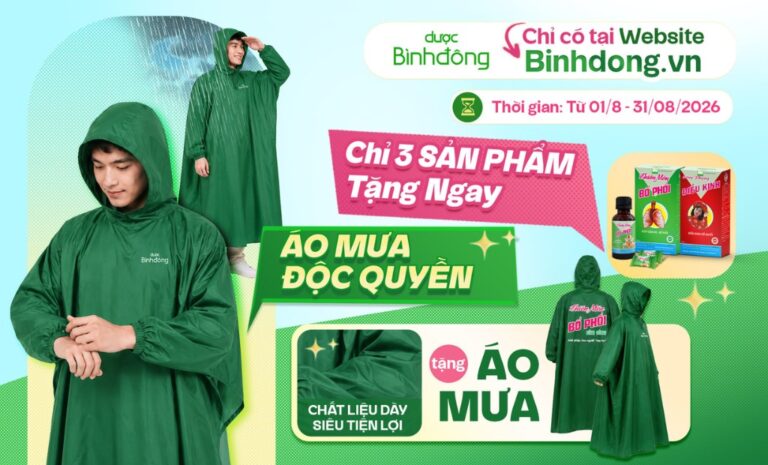 CHỈ TỪ 3 SẢN PHẨM, TẶNG NGAY ÁO MƯA ĐỘC QUYỀN