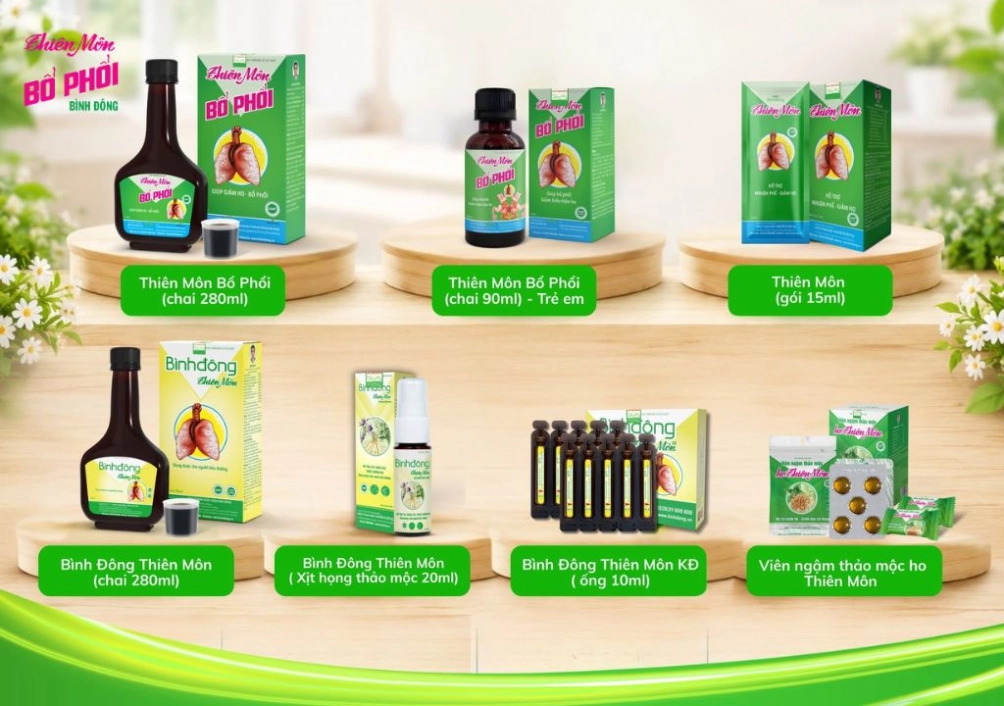 Thiên Môn Bổ Phổi của Dược Bình Đông hỗ trợ giảm khô rát họng do ho