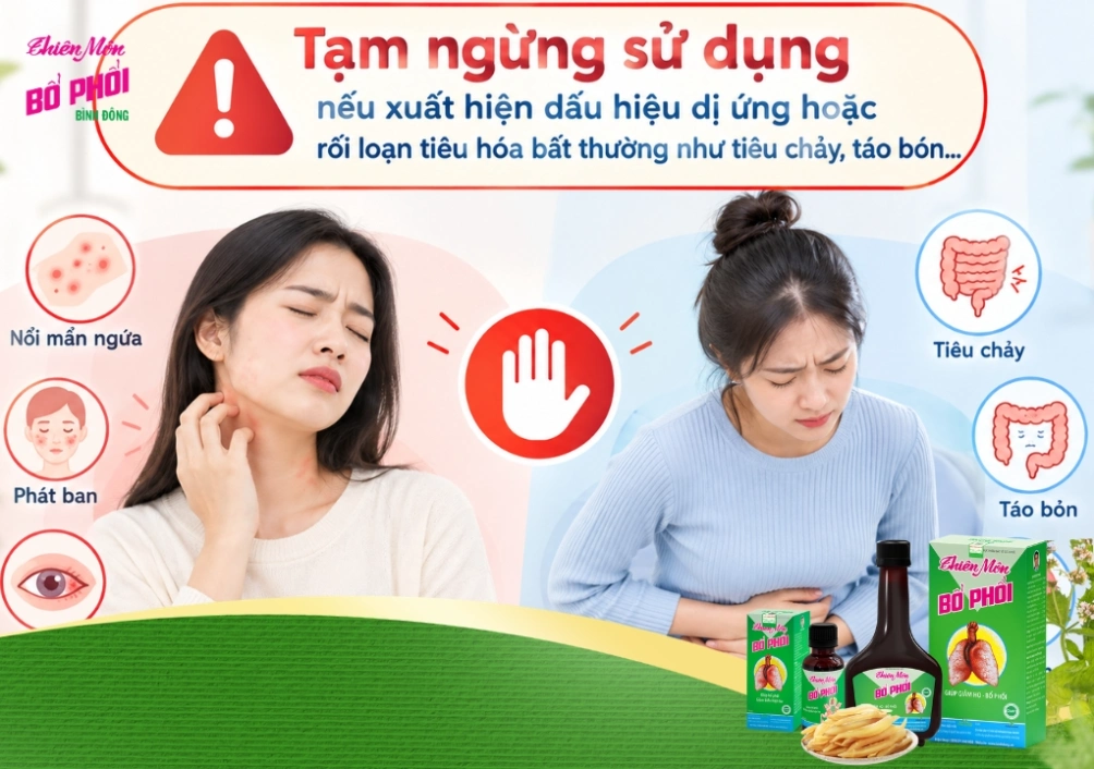 Xuất hiện dấu hiệu dị ứng