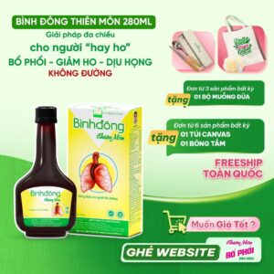 BÌNH ĐÔNG THIÊN MÔN - Dược Bình Đông (chai 280ml) - KHÔNG ĐƯỜNG