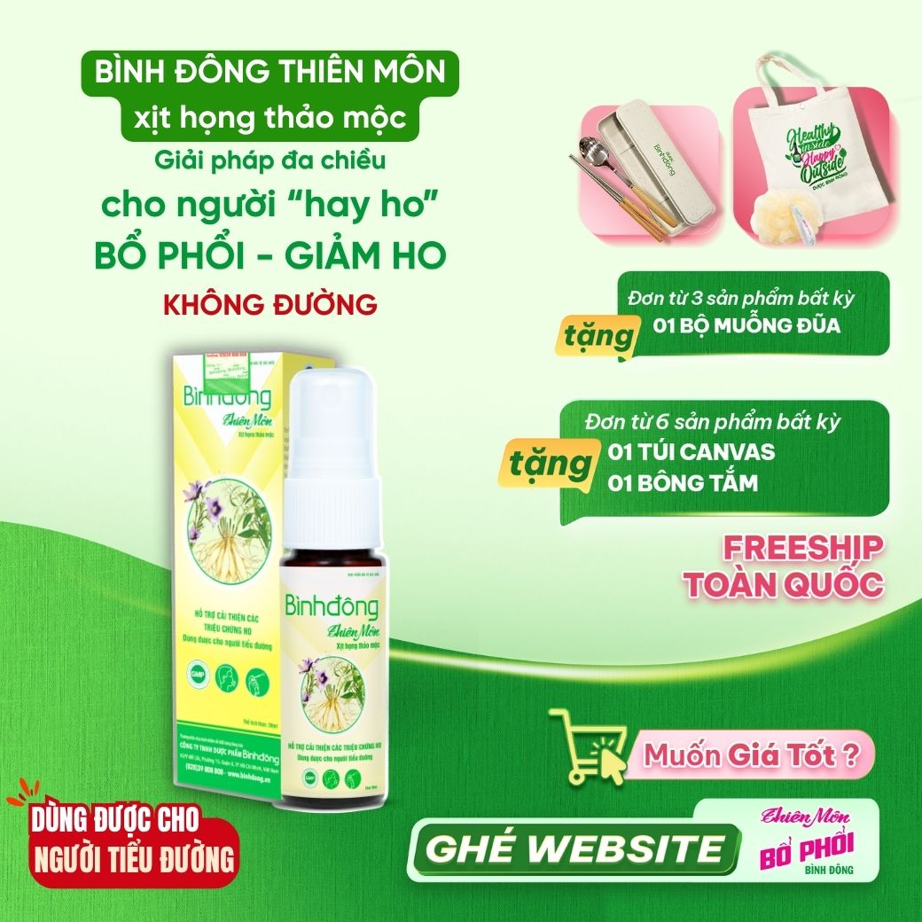 Bình Đông Thiên Môn - Xịt họng thảo mộc