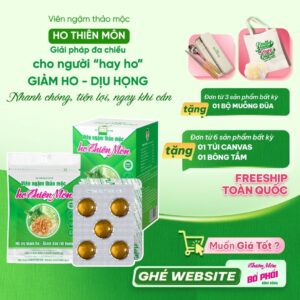 Viên ngậm thảo mộc ho Thiên Môn - Dược Bình Đông (Hộp 10 vỉ)