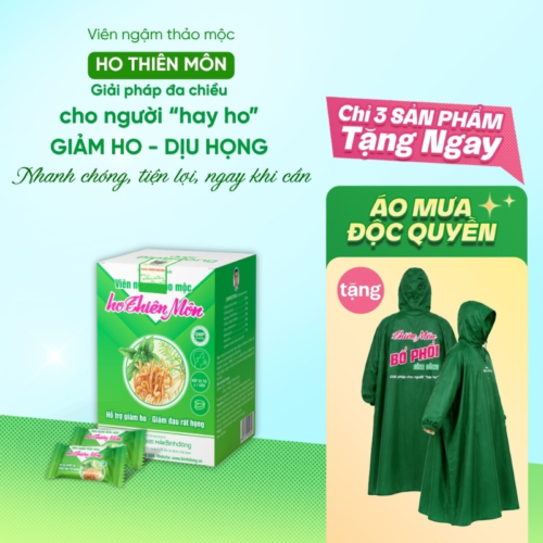 Viên ngậm thảo mộc ho Thiên Môn – Dược Bình Đông (Hộp 50 viên)